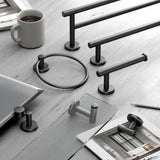 Latitude II Single Euro Toilet Paper Holder in Matte Black - Super Arbor