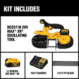 20-Volt MAX Lithium-Ion Cordless Band Saw Kit with Battery 5Ah, Charger and Contractor Bag - Super Arbor