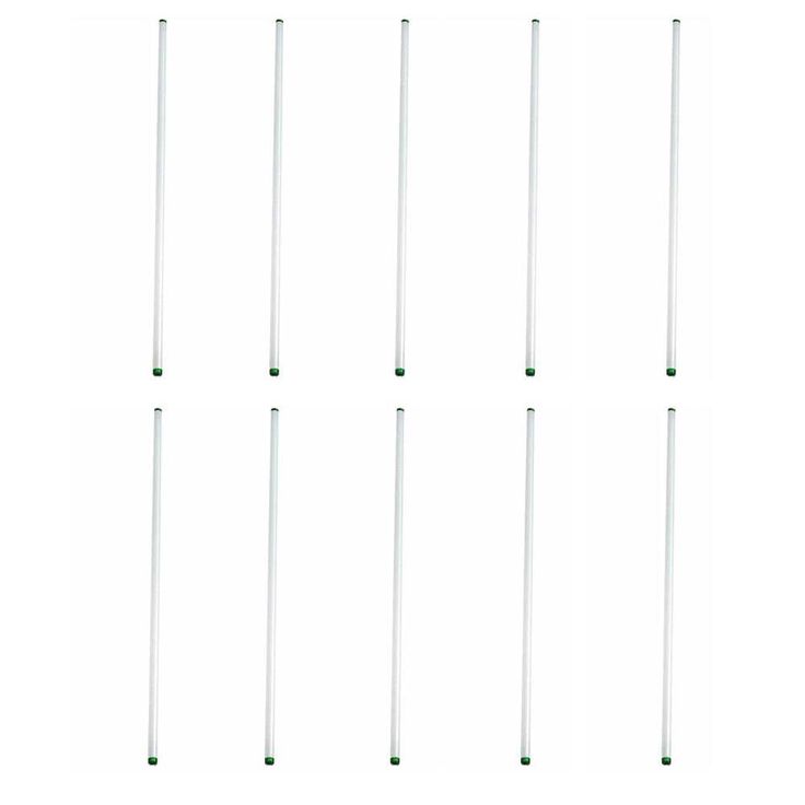Philips 32-Watt 4 ft. Linear T8 Fluorescent Tube Light Bulb Natural Daylight (5000K) (10-Pack)