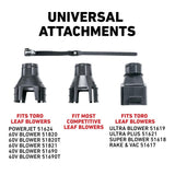 Toro Universal Gutter Cleaning Kit with 11 ft. Reach for Handheld Leaf Blowers Includes Shoulder Strap - Super Arbor
