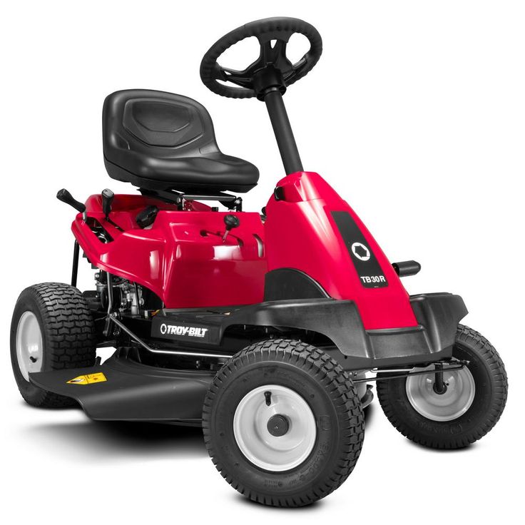 Troy-Bilt TB 30 in. 382 cc Auto-Choke Engine 6-Speed Manual Drive Gas Rear Engine Riding Lawn Mower with Mulch Kit Included