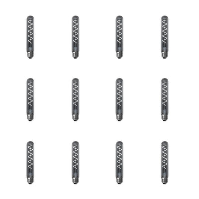 Feit Electric 25-Watt Equivalent T10 Dimmable LED Smoke Glass Vintage Edison Large Light Bulb with Spiral Filament Daylight (12-Pack)