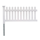 Zippity Outdoor Products 3 ft. x 6 ft. Newport Picket Fence W/Post and No-Dig Steel Pipe Anchor Kit - Super Arbor