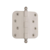 4 in. Ball Tip Residential Hinge with Square Corners in Antique Brass - Super Arbor
