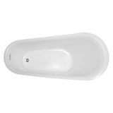 Maple 5.58 ft. Acrylic Flatbottom Non-Whirlpool Bathtub in White - Super Arbor