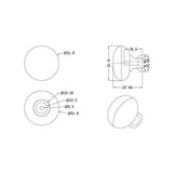 1-1/4 in. (32 mm) Brushed Nickel Contemporary Metal Cabinet Knob - Super Arbor