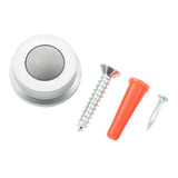 1 in., Cast Brass, Brushed Chrome, Wall Stop with Convex Bumper