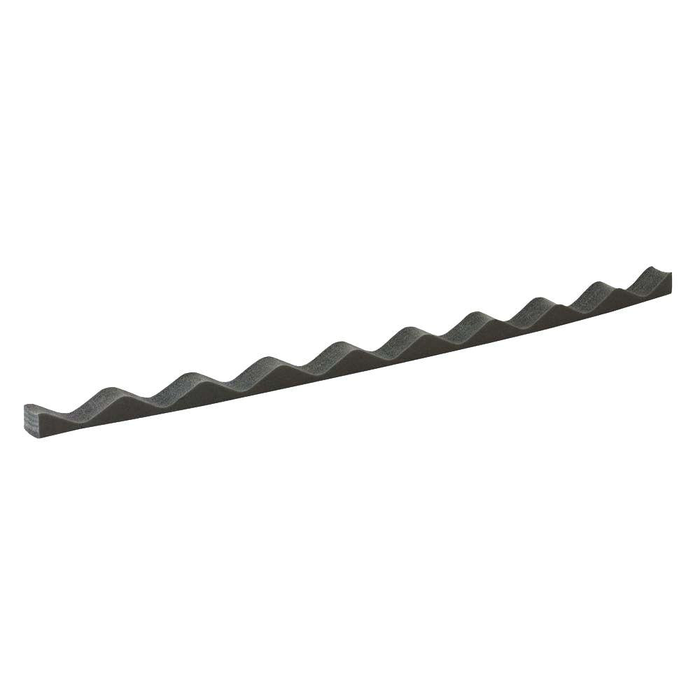 2 ft. Closure Strip Foam Corrugated Roof Accessory in Black