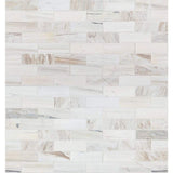 MSI Angora Subway 11.81 in x 11.81 in. x 10mm Polished Marble Mesh-Mounted Mosaic Tile (9.7 sq. ft. / case)