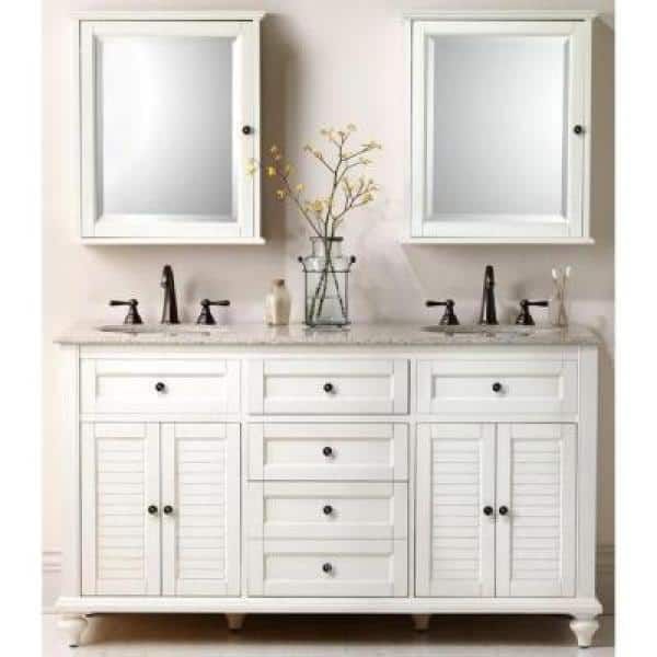 Home Decorators Collection Hamilton 24 in. W x 27 in. H Rectangular Medicine Cabinet with Mirror