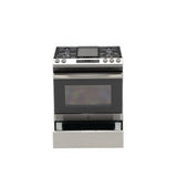 GE 5.3 cu. ft. Slide-In Gas Range with Steam-Cleaning Oven in Stainless Steel
