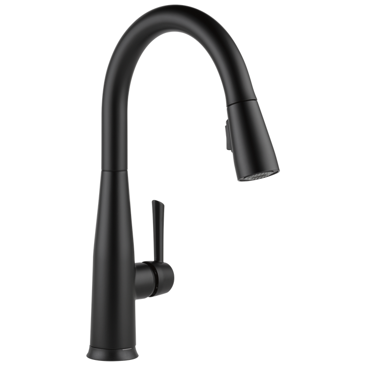 Delta Essa Touch2O Matte Black 1-Handle Deck-Mount Pull-Down Touch Kitchen Faucet (Deck Plate Included)