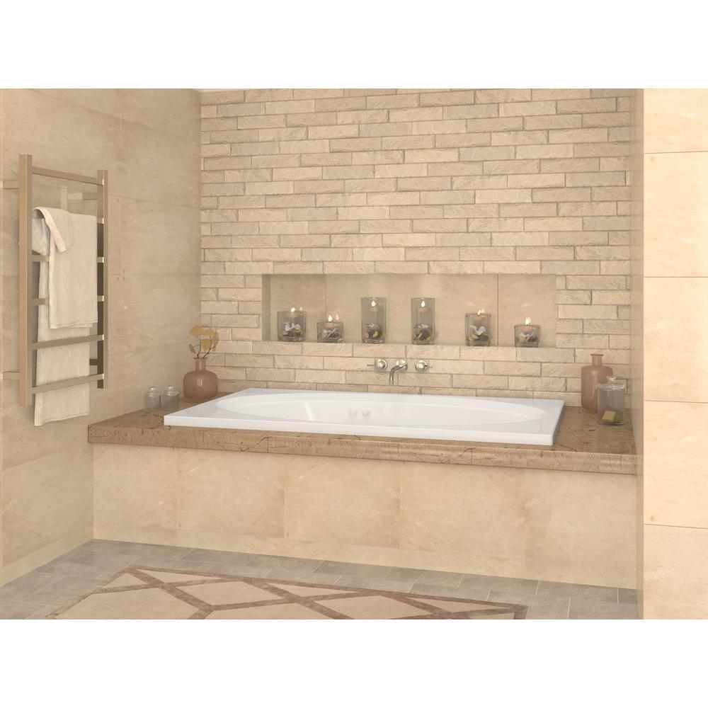 Imperial 7 ft. Rectangular Drop-in Whirlpool Bathtub in White - Super Arbor