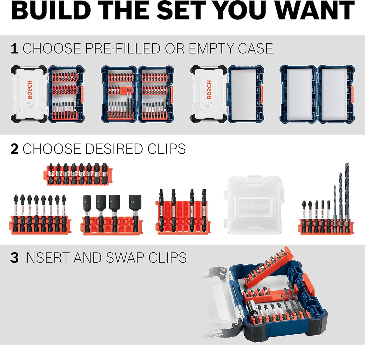Bosch Custom Case 4-Piece 1/4-in x 1-7/8-in Nutsetter Impact Driver Bit Set