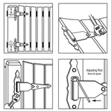 Everbilt 8 in. Black Decorative Spring Gate Tee Hinge (2-Pack)