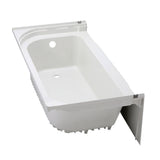 Accord 5 ft. Right Drain Rectangular Alcove Soaking Tub in White - Super Arbor