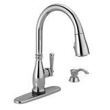 Charmaine Single-Handle Pull-Down Sprayer Kitchen Faucet with Touch2O and ShieldSpray Technologies in Venetian Bronze - Super Arbor