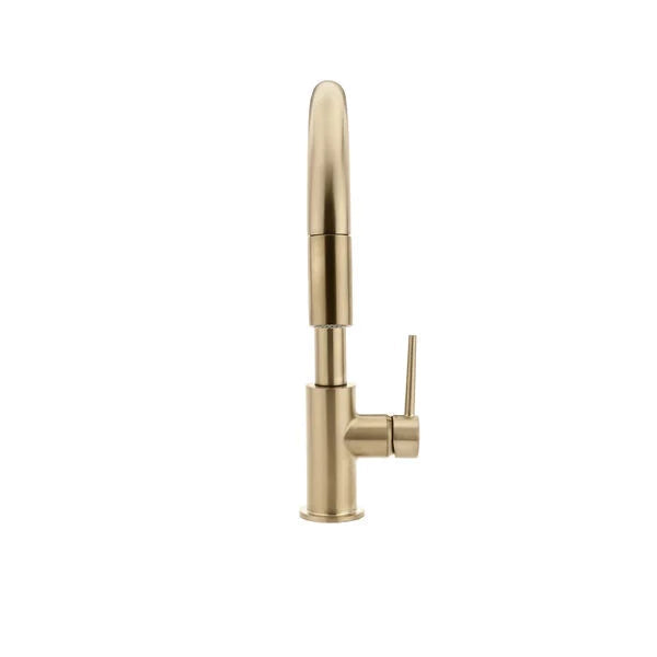 Delta Trinsic Champagne Bronze 1-Handle Deck-Mount Pull-Down Kitchen Faucet