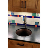 Undermount Hammered Copper 17 in. 0-Hole Bar Sink in Oil Rubbed Bronze