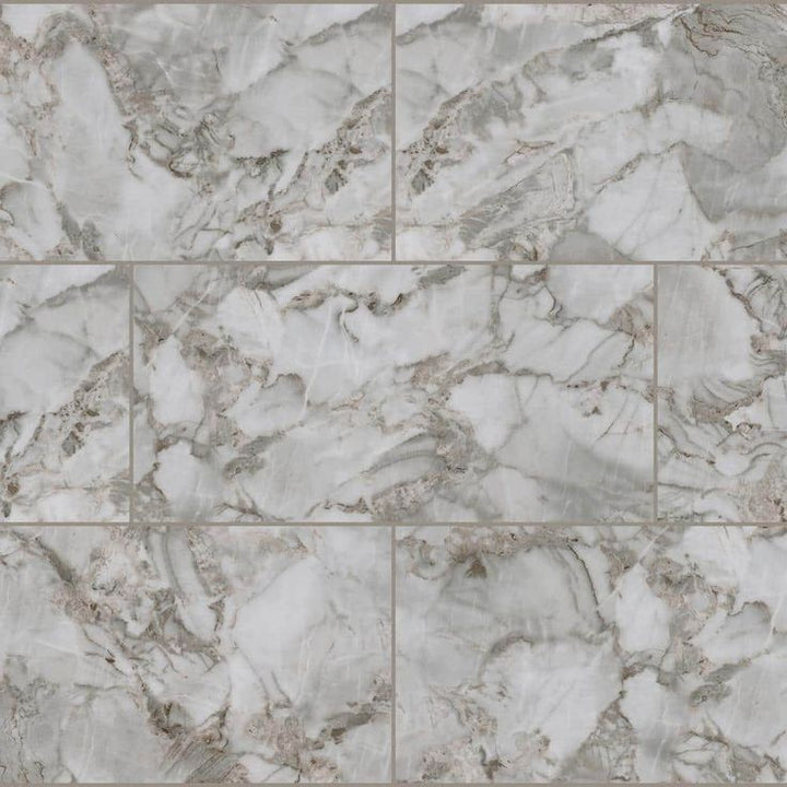 Northshore Grove Marble 22 MIL x 11.9 in. W x 23.8 in. L Click Lock Waterproof Vinyl Tile Flooring (17.7 sq. ft./case)