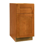 Home Decorators Collection Newport 15 in. W x 24 in. D x 34.5 in. H Assembled Plywood Base Kitchen Cabinet in Cinnamon with Soft Close RH