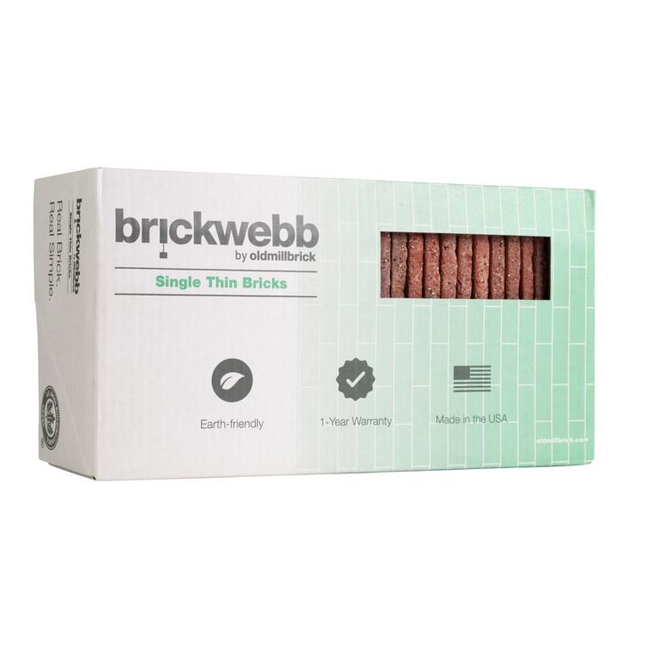 Old Mill Brick Castle Gate Thin Brick Singles - Flats (Box of 50) - 7.625 in. x 2.25 in. (7.3 sq. ft.)