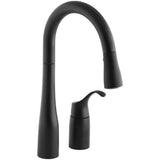 Simplice Single-Handle Pull-Down Sprayer Kitchen Faucet in Vibrant Stainless - Super Arbor