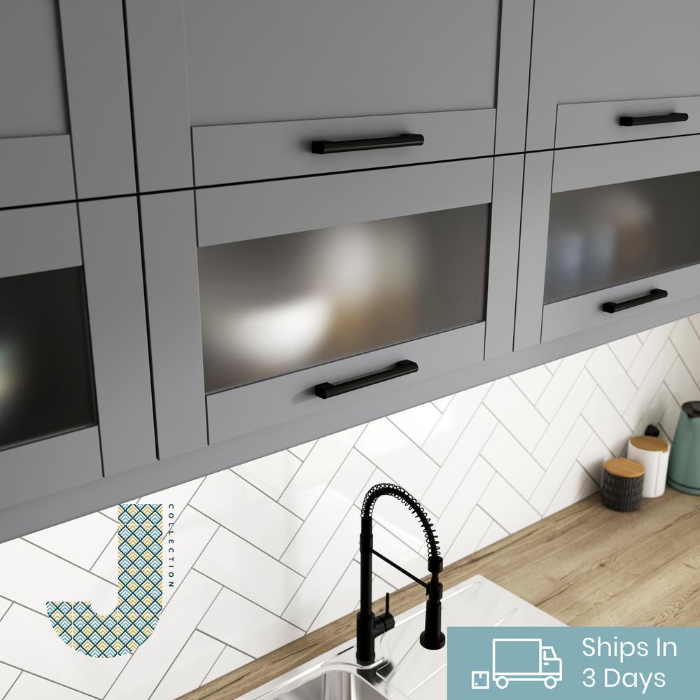 Shaker Assembled 36 in. x 34.5 in. x 24 in. Corner Base Cabinet with Lazy Susan Turn Table Accessory in Gray - Super Arbor