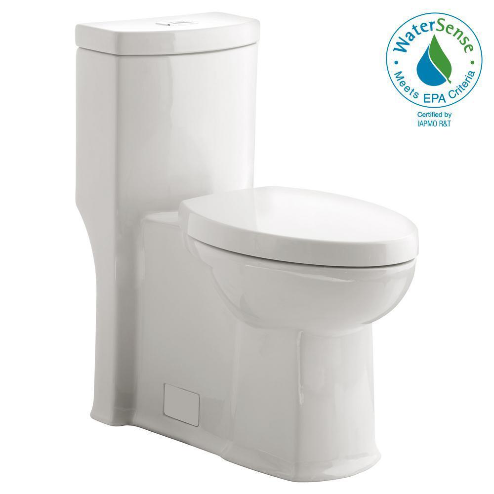 Boulevard Siphonic Tall Height 1-Piece Dual Flush Elongated Toilet in White, Seat Included - Super Arbor