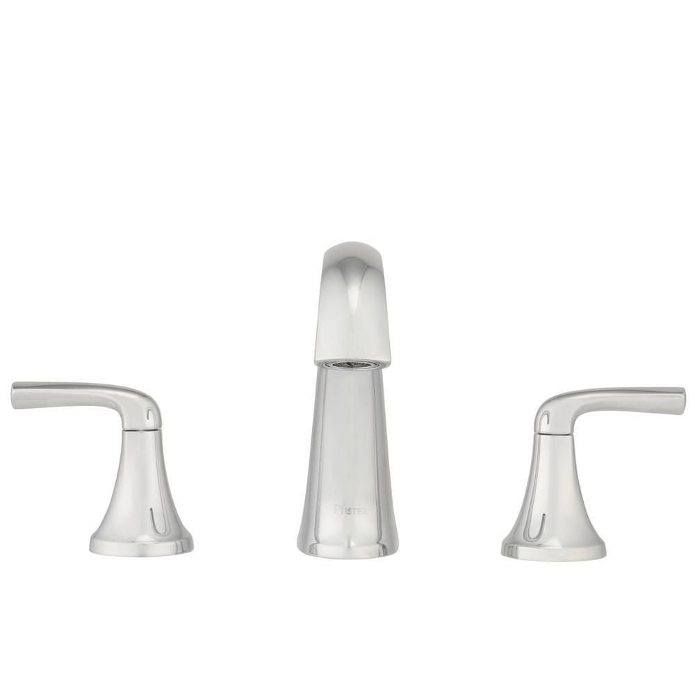 Ladera 8 in. Widespread 2-Handle Bathroom Faucet in Polished Chrome - Super Arbor