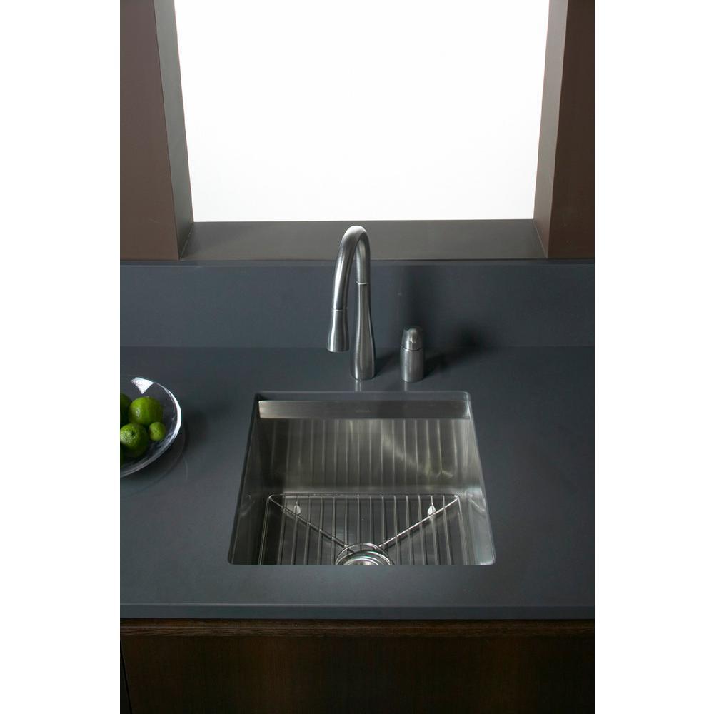 Simplice Single-Handle Pull-Down Sprayer Kitchen Faucet in Vibrant Stainless - Super Arbor