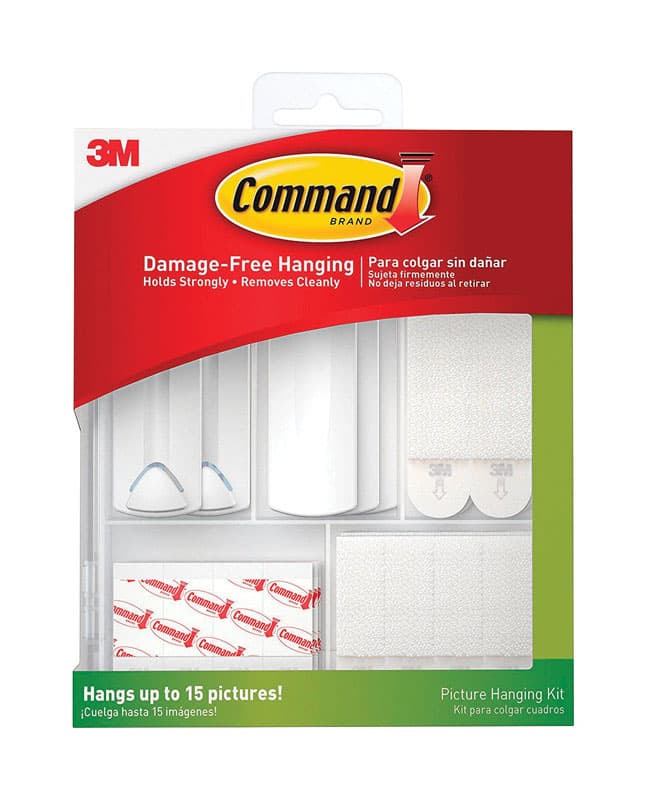 3M Command White Assorted Picture Hanging Kit, 5 lb Capacity, 38-Piece
