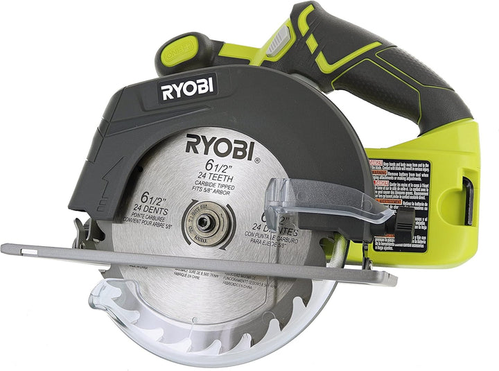 RYOBI 18-Volt ONE+ Cordless 6-1/2 in. Circular Saw with Lithium-Ion 2.0 Ah Battery and Dual Chemistry IntelliPort Charger