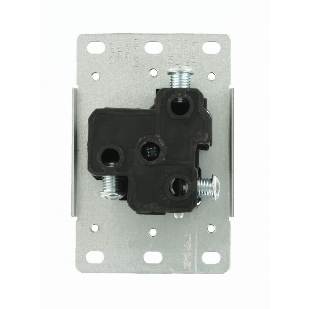 30 Amp 2-Pole Flush Mount Shallow Single Outlet, Black - Super Arbor