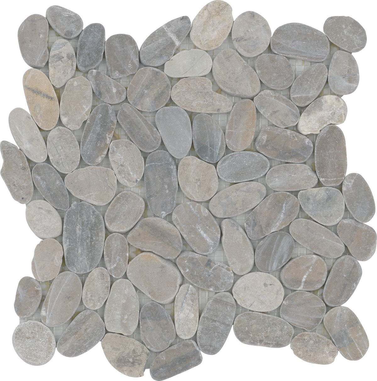 Emser Venetian Pebbles Flat Italia Natural Stone Mosaic Border Tile, 11-Pack (12 in x 12 in)