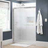 Simplicity 60 in. x 70 in. Semi-Frameless Traditional Sliding Shower Door in Bronze with Rain Glass - Super Arbor
