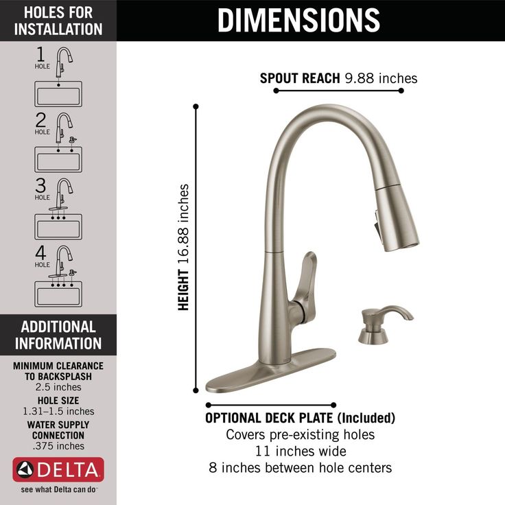 Delta Dunsley 1-Handle Deck Mount Pull-Down Handle/Lever Residential Kitchen Faucet (Deck Plate Included)