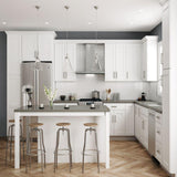 Shaker Ready To Assemble 24 in. W x 36 in. H x 24 in. D Plywood Corner Wall Kitchen Cabinet in Denver White