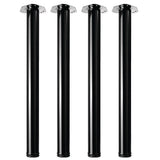 2-3/8 in. Adjustable 28 in. Black Steel Table Leg (Set of 4) - Super Arbor