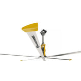4900 14 ft. Indoor Silver and Yellow Aluminum Shop Ceiling Fan with Wall Control