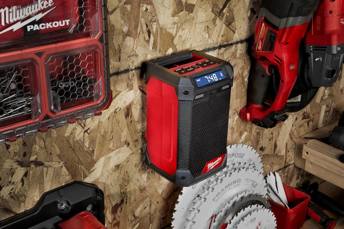 Milwaukee M12 12-Volt Lithium-Ion Cordless Bluetooth/AM/FM Jobsite Radio + Charger with M12 2.0Ah Battery