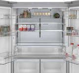 Bosch 800 Series 36 in. 21 cu. ft. French 3-Door Counter-Depth Refrigerator, Stainless Steel, Dual Compressor (B36CT80SNS)