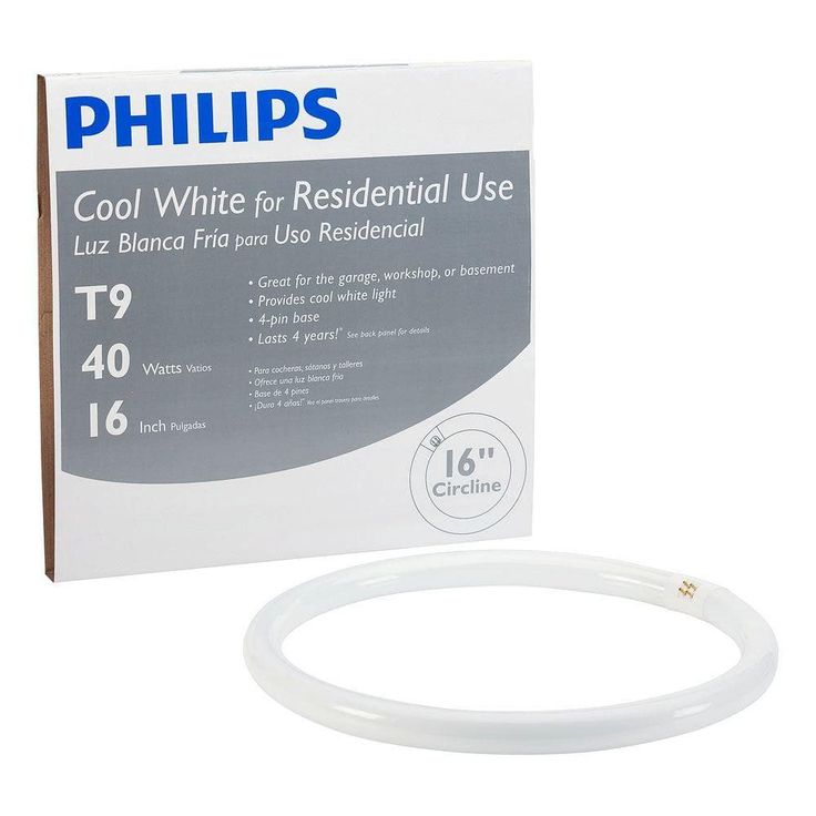 Philips 40-Watt 16 in. Circline T9 Fluorescent Tube Light Bulb Cool White (4100K) (1-Bulb)
