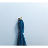 2-1/5 in. Matte Black and Brushed Brass Modern Deco Wall Hook