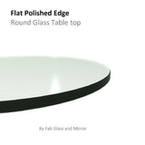 29 in. Clear Round Glass Table Top, 1/4 in. Thickness Tempered Flat Edge Polished - Super Arbor