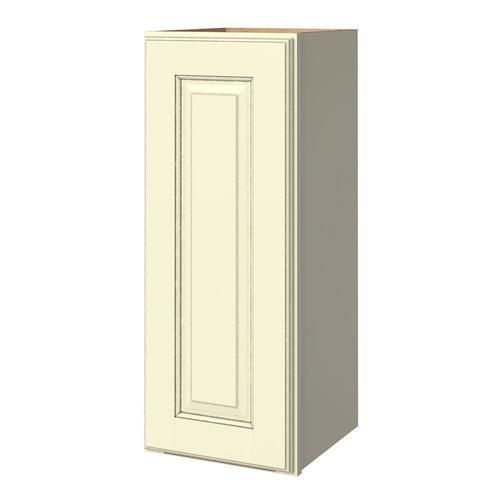 allen + roth Annscroft 12-in W x 36.125-in H x 12-in D Hazelnut Maple Door Wall Semi-Custom Cabinet