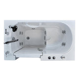 Nova Heated 45.75 in. Walk-In Whirlpool Bathtub in White with 1.28 GPF Single Flush Toilet - Super Arbor