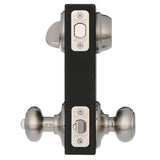Satin Nickel Single Cylinder Deadbolt with Georgian Entry Door Knob Combo Pack - Super Arbor