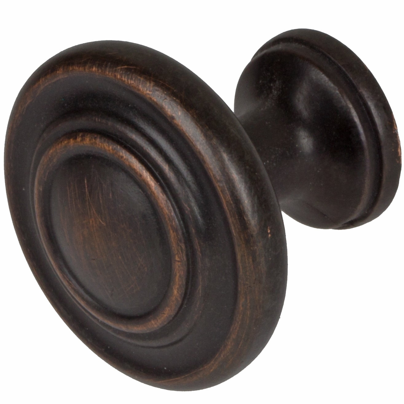 GlideRite 1.25 in. Classic Round Ring Cabinet Knobs, Oil Rubbed Bronze, Pack of 10