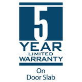 36 in. x 84 in. Craftsman Primed Smooth Molded Composite MDF Barn Door with Rustic Hardware Kit